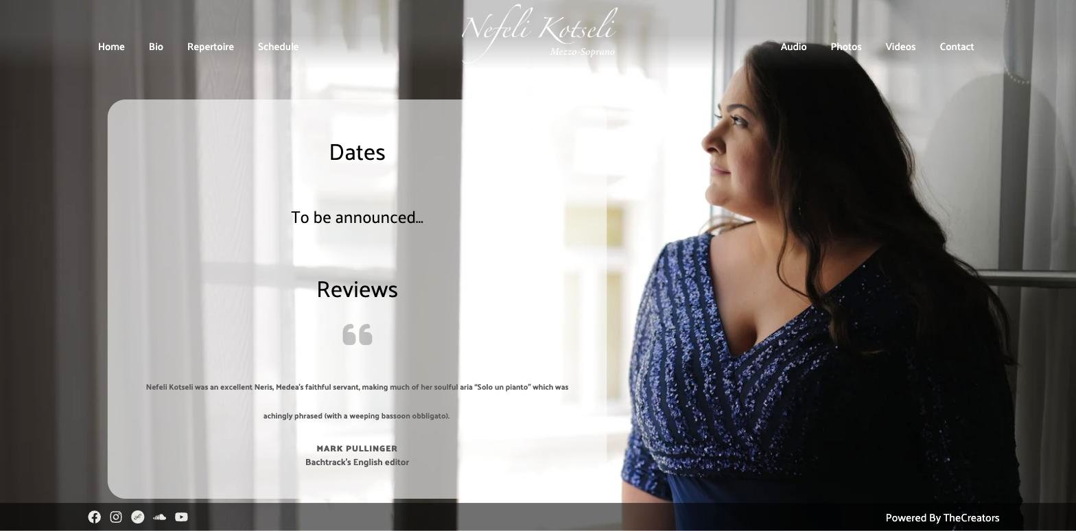 Nefeli Kotseli — Mezzo-Soprano Artist Portfolio