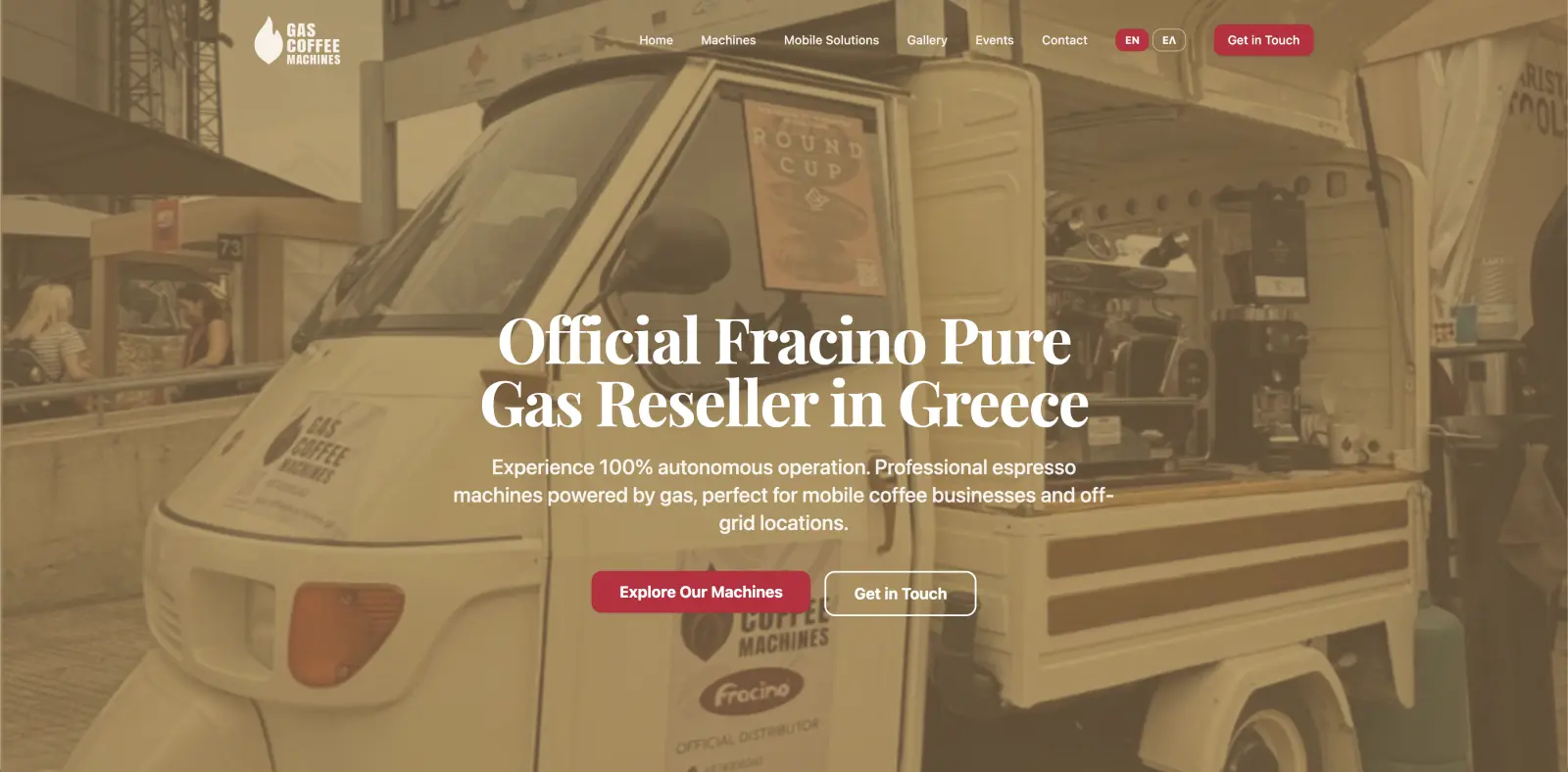 Gas Coffee Machines — Fracino Reseller Website